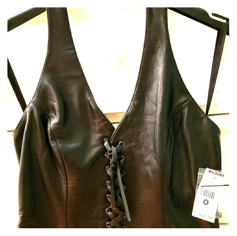 Womans Leather top Size Medium